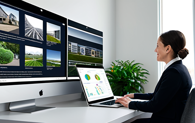 A diverse group of professional adults, environmental impact assessment (AIA) specialists, engaged in a dynamic virtual collaboration session. One specialist is presenting on a large, sleek digital screen, displaying data visualizations related to environmental trends. Other specialists are visible in smaller frames on the screen, participating from their modern, minimalist home offices, with subtle elements like potted plants or a globe in the background. All subjects are fully clothed in professional business attire, modest clothing, appropriate dress. The scene emphasizes global connection and smart technology integration. perfect anatomy, correct proportions, natural pose, well-formed hands, proper finger count, natural body proportions, safe for work, appropriate content, professional photography, high quality.
