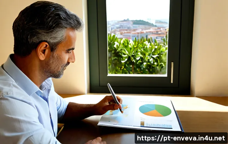 Home 17 환경영향평가사 커리어 패스 설계 - Photorealistic career planning scene for an environmental impact assessment professional in Portugal...
